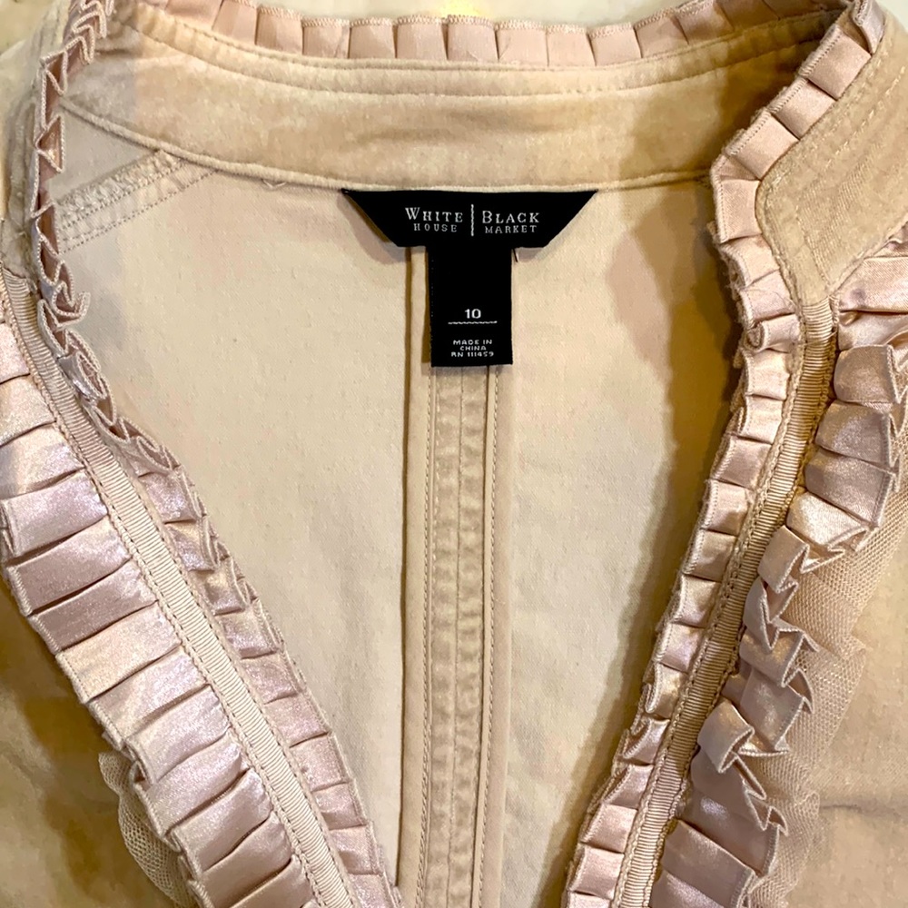 White and black market women velvet jacket